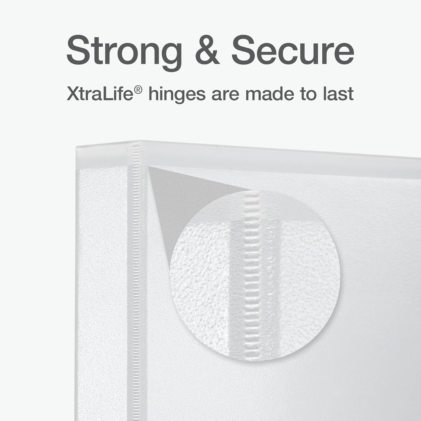 Oxford Ring Binders, 1.5" Round Ring Binders, View Binder, Covers on 3 Sides, XtraLife Hinge, Non-Stick, PVC-Free, White, 350 Sheet Capacity (1002547)