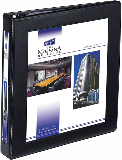 Avery Heavy-Duty Framed View 3-Ring Binder, 1" EZD Rings, 1 Black Binder (68054)