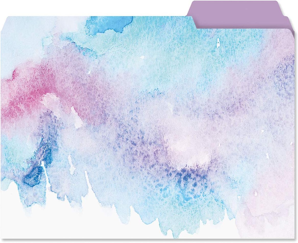Current Floral Fun File Folders Value Pack - Bulk Set of 24, 6 Pretty Decorative Designs, 1/3 Cut Tabs, Heavy-Duty Paper Stock, Office Supplies for Home & Work, 9-½” x 11-¾” Letter Size