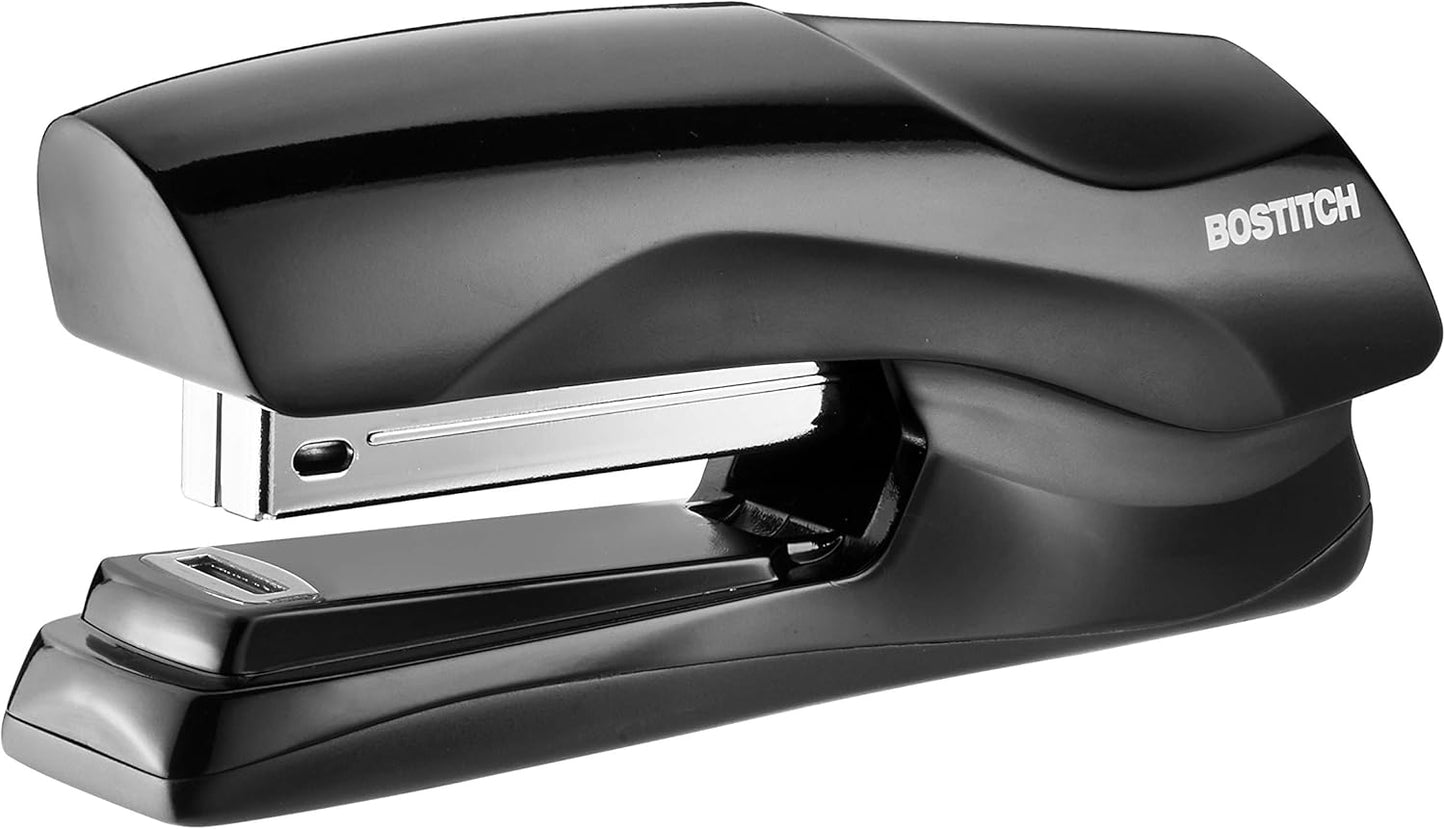 Bostitch Office Heavy Duty Stapler, 40 Sheet Capacity, No Jam, Half Strip, Fits into the Palm of Your Hand, For Classroom, Office or Desk, Black