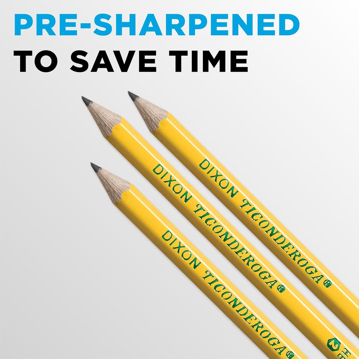 Ticonderoga Wood-Cased Pencils, Pre-Sharpened, 2 HB Soft, Yellow, 72 Count