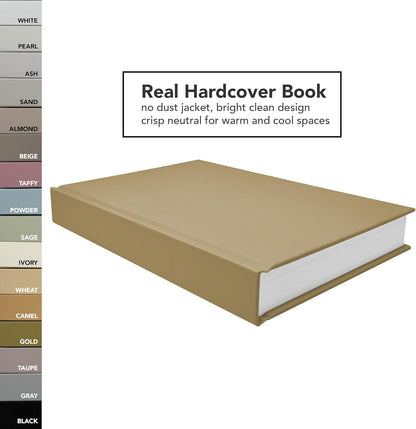CovoBook™ Blank Hardcover | Premium Sketchbook Journal Guest Book | Photo Prop Home Decor (Black, Size 9)
