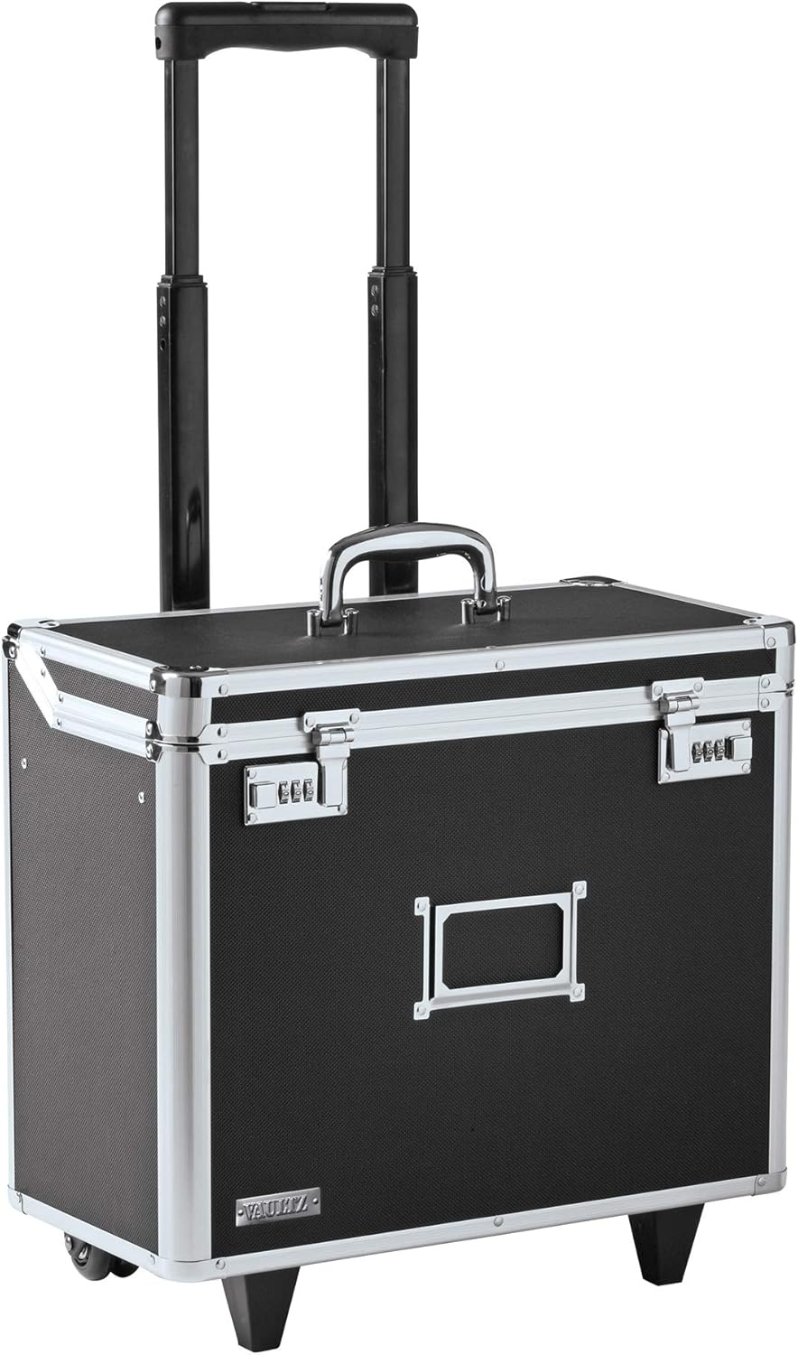 Vaultz Locking Mobile File Chest, Letter/Legal Files, 17.5" X 15.5" X 14.5", Black