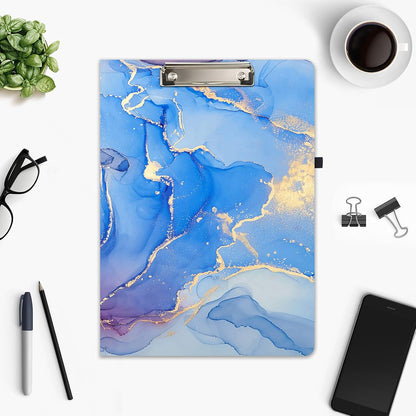 Hongri Clipboard Folio with Refillable Lined Notepad and Interior Storage Pocket for Students, Classroom, Office, Women, Man, Cute Custom Pattern, Size 12.8 x 9.2 in, Classic Flower