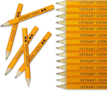 400Pcs Golf Pencils with Eraser Tops, Hexagon Wooden pencils, Pre Sharpened 2# HB Half Golf School Office 4" Mini 400 count/Box