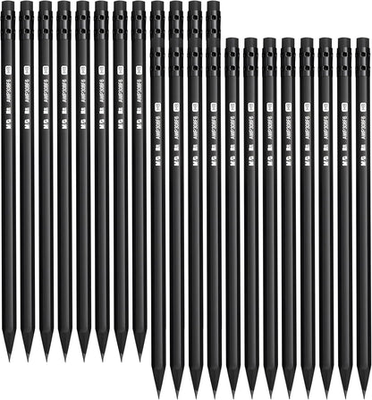 M&G Wood-Cased 2B Pencils, 24 Pack Pre-Sharpened Pencils with Top Erasers, Bulk Black Pencils for School Teacher Supplies, Writing, Drawing and Sketching