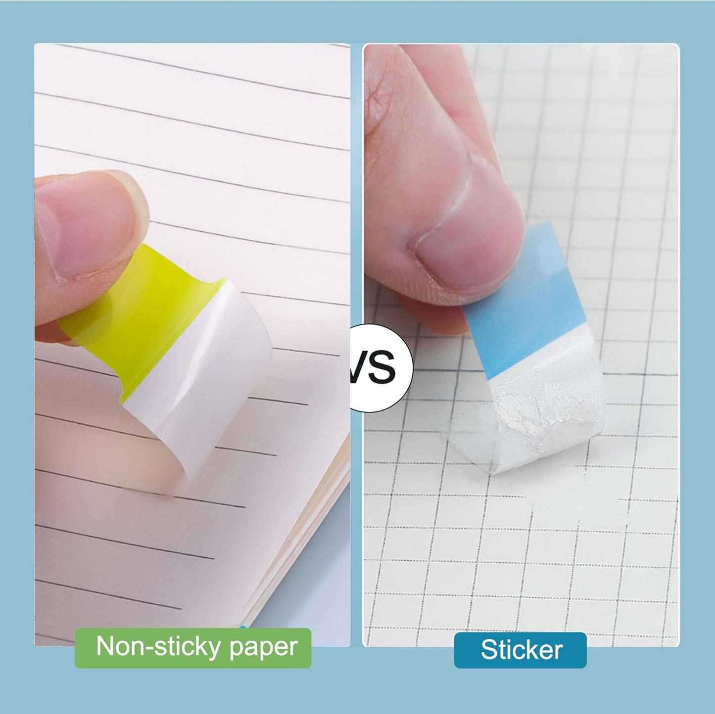 Golcellia Sticky Tabs - 600 Sheets Notebook Tabs - Sticky Flags, Index & Page Tabs - Durable Divider & Binder Tabs for Books & Bibles（6 Pcs, 5 - Color）