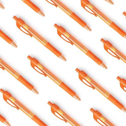 deegtran Pens Bulk, 30 Pack No Bleed Black Ink Click Pens with Soft Grip, Wholesale Retractable Ballpoint Pens for Office School, Medium Point Smooth 1.0MM