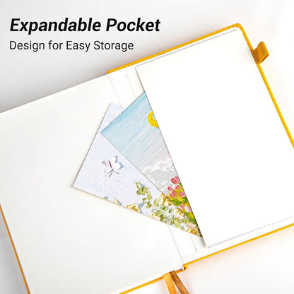 Yoment Lined Journal Notebook for Women, A5 Hardcover Leather Journal for Writing, 260 Pages 100 GSM Thick Paper, College Ruled Notebook for Work, School, Office, 5.7" x 8.3"Green