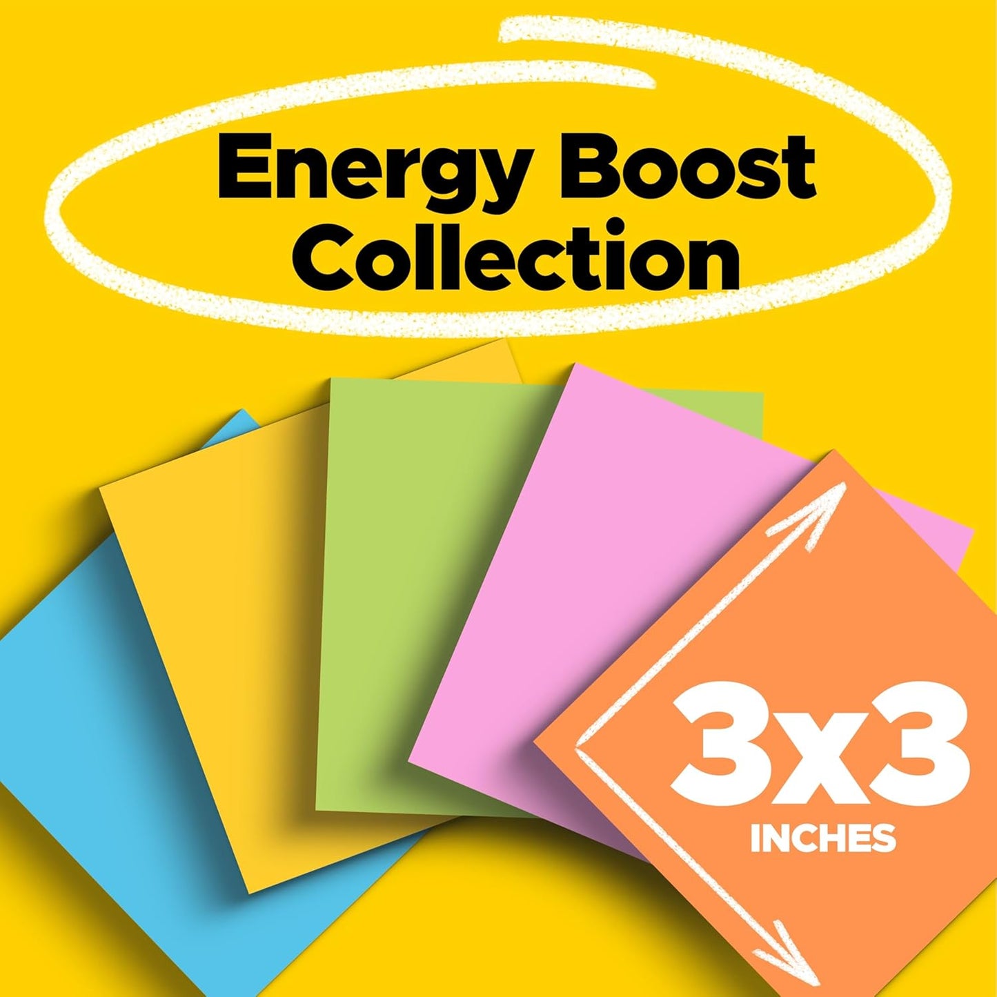 Post-it Super Sticky Notes, 24 Sticky Note Pads, 3 x 3 in., School Supplies, Office Products, 2X the Sticking Power, Supernova Neons Collection