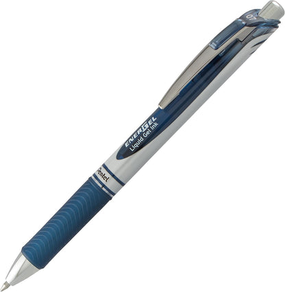 Pentel EnerGel RTX Retractable Liquid Gel Pen, Medium Line, Metal Tip, Pink/Violet Ink, 2-Pack (BL77BP2PV)