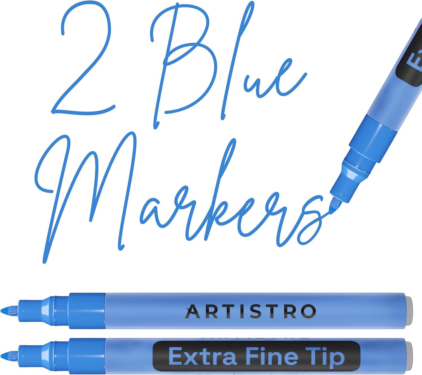 ARTISTRO 2 Gold Acrylic Paint Markers - 0.7mm Extra Fine-Tip Metallic Paint Pens - Perfect for Crafting, Art Projects, & More