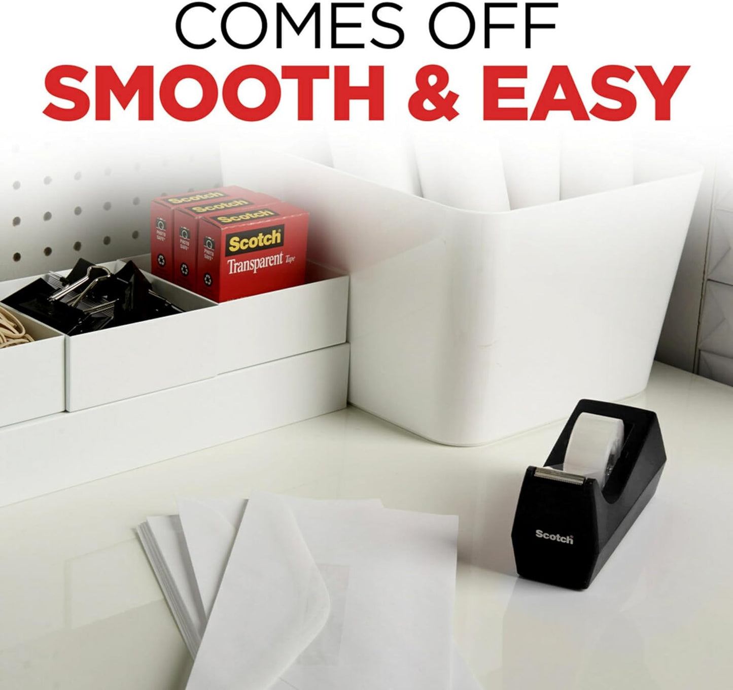 Scotch Transparent Tape, Clear Tape Engineered for Office and Home Use, 1 Inch Core 3/4 in x 1000 in, 3 Boxes