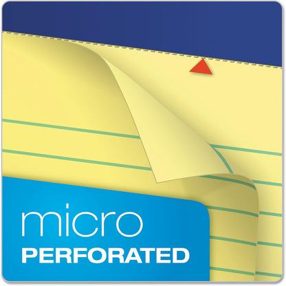 Ampad Writing Pads, 8-1/2" x 11-3/4", Legal Rule, Canary Paper, 50 Sheets, 12 Pack (20-220)