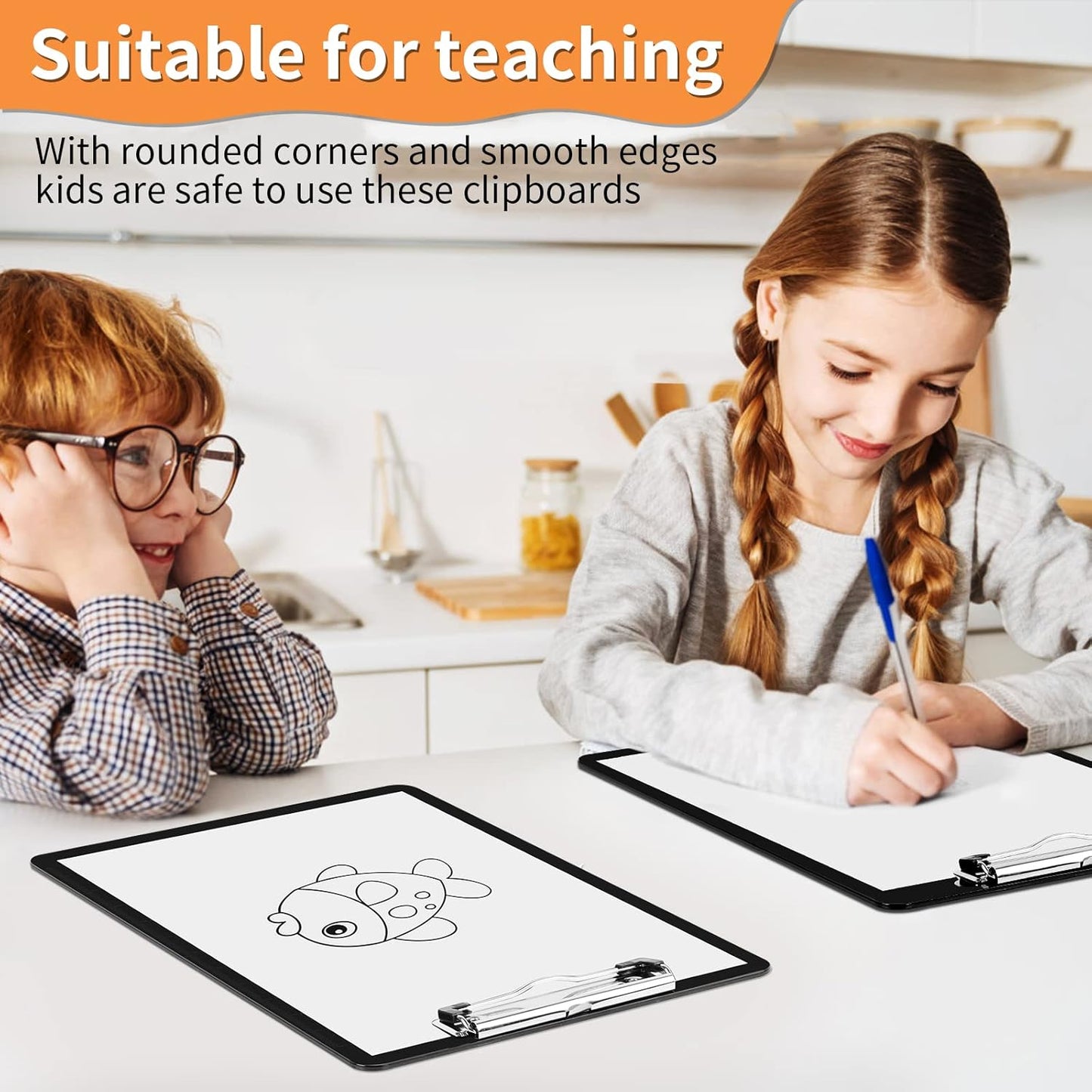Black Clipboards, PANDRI 16 Pack Plastic Clipboards with Low Profile Clip 12.5 x 9 Standard Letter Size Clipboard for Classrooms Offices