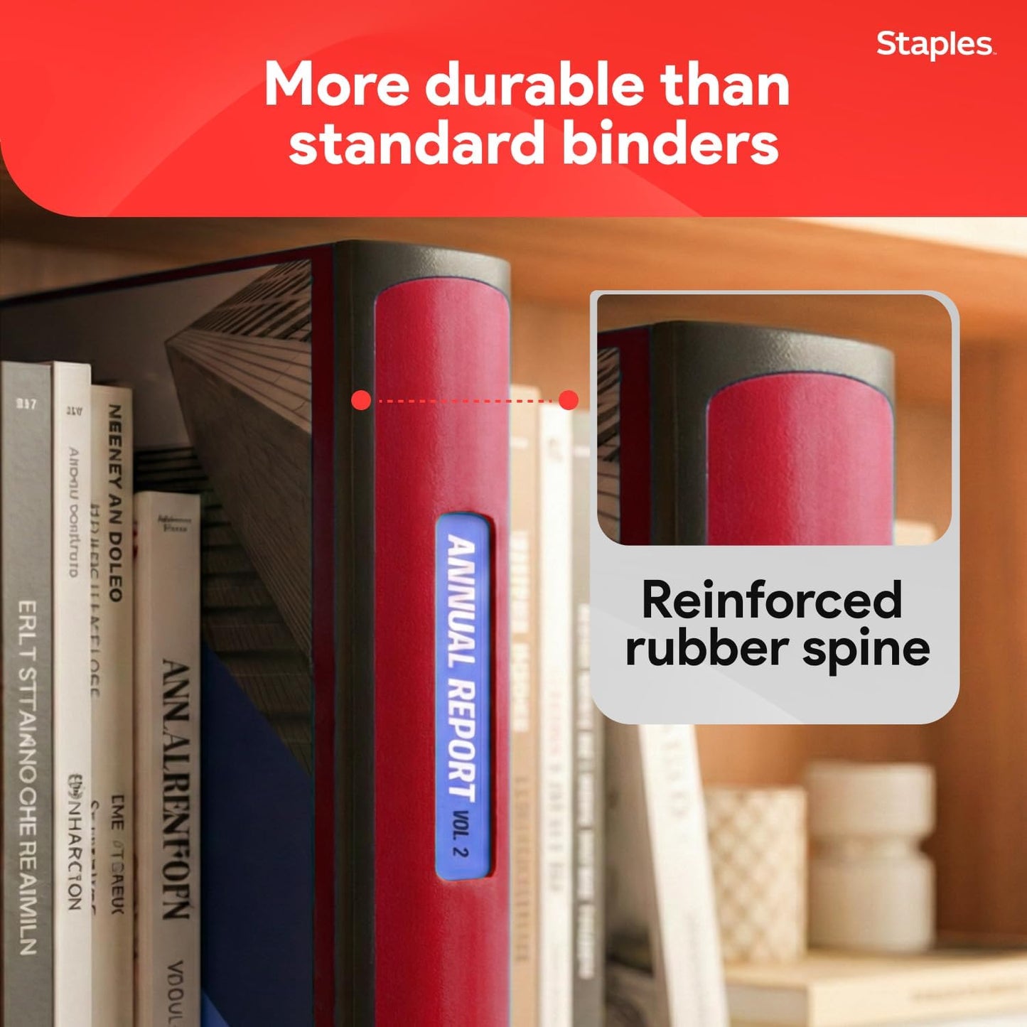 Staples Better Binder 2-Inch D-Ring View Binder, Reinforced Spine, Holds Up to 540 Sheets, Teal, for Office & School