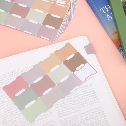 20 Sheets/240 Pieces Sticky Index Tabs, Double Sided Book Page Markers Tabs Blank Monthly Tabs Writable Sticky Notes Flags Self Adhesive Planner Stickers for Labeling (Bohemia)
