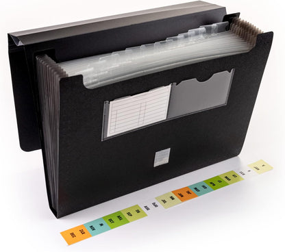 Smead Poly Expanding File, 12 Pockets, Flap and Cord Closure, Letter Size, Blue (70876)