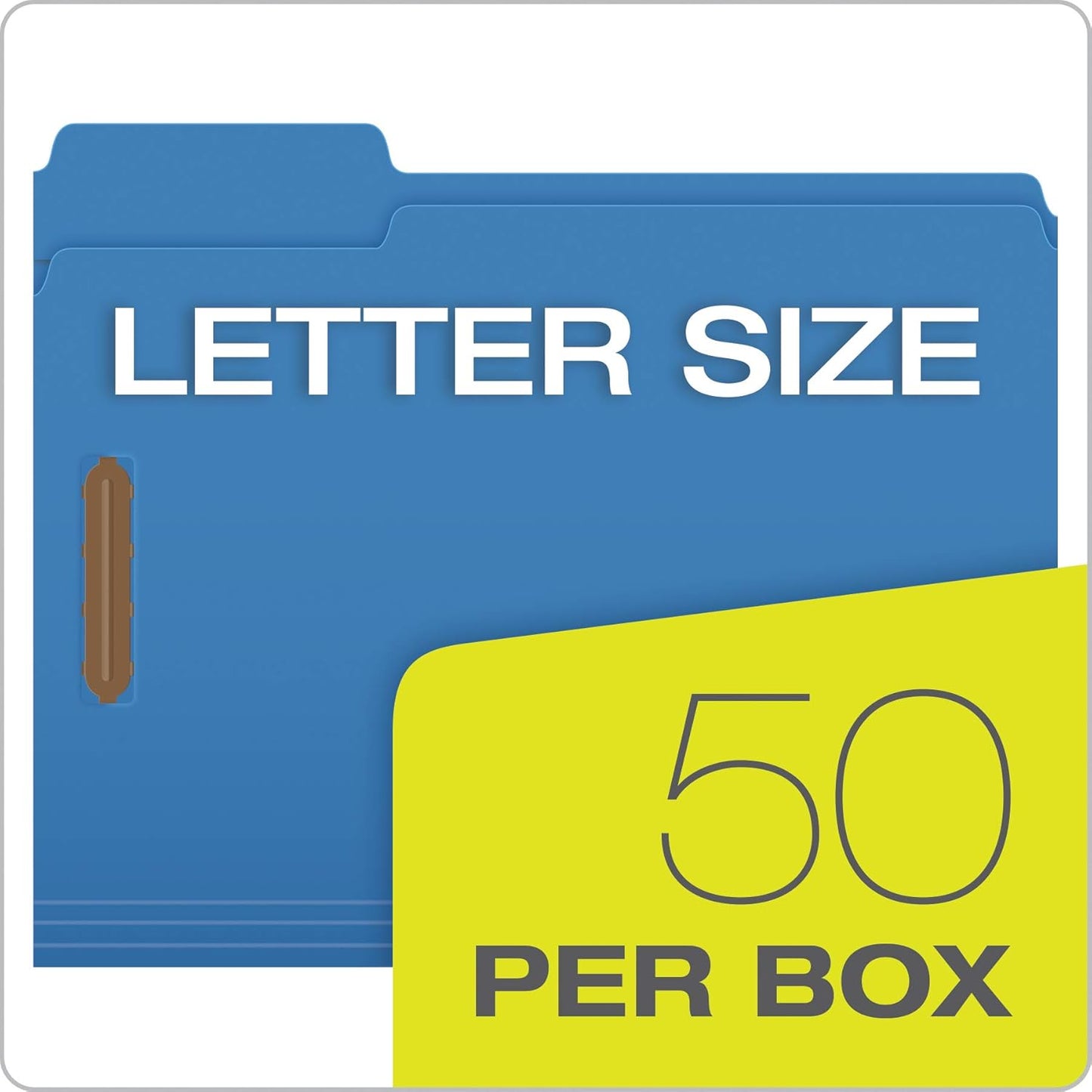 Pendaflex Fastener Folders, 2 Fasteners, Letter Size, Green, 1/3 Cut Tabs in Left, Right, Center Positions, 50 per Box (22140GW)