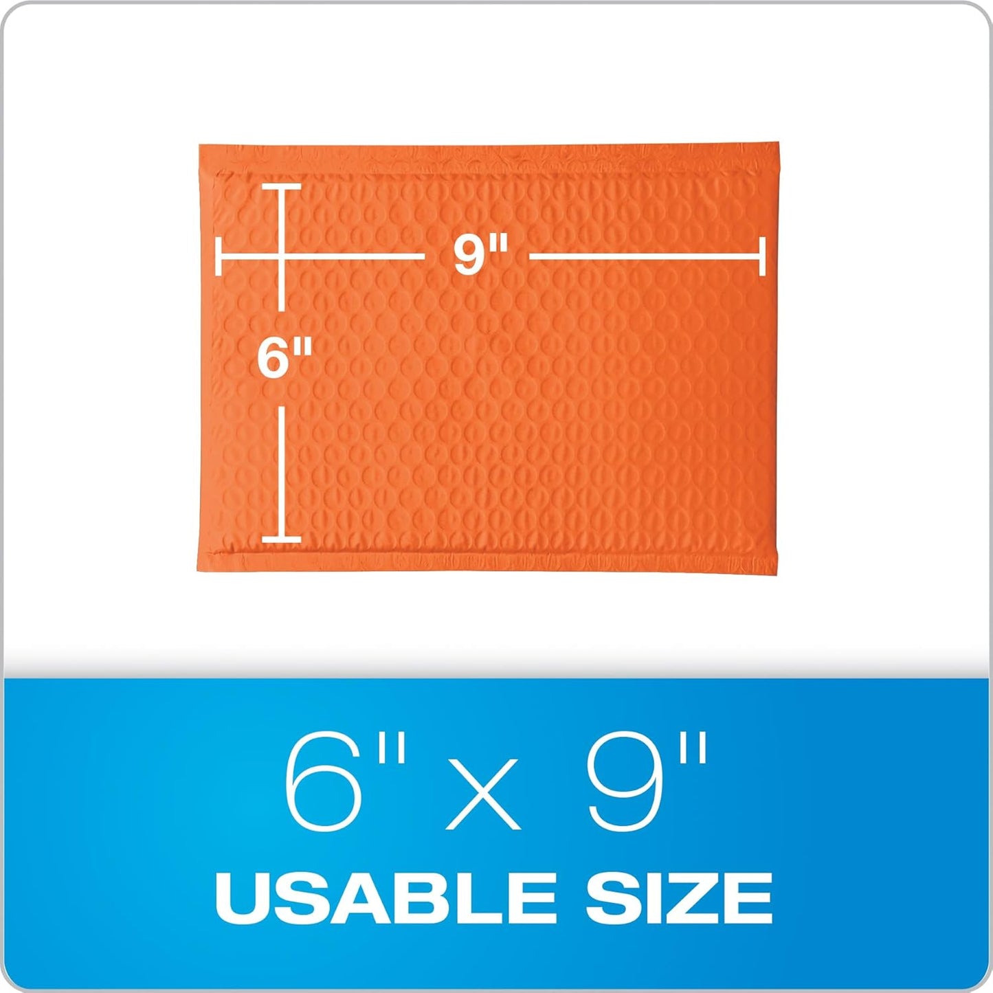 Quality Park Bubble Mailers, 6 x 9 Inch, White Poly Mailers, Padded Envelopes, Shipping Envelopes, Water Resistant, Self Seal, 50 Per Box (QUA85856), Plastic