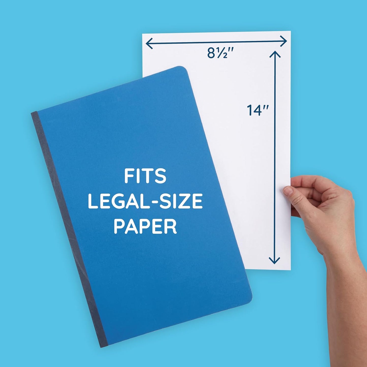 10 Blue Legal Size Classification Folders - 2 Divider 2 Inch Tyvek expansions - Durable 2 Prongs Designed to Organize Standard Law Client Files, Office Reports - Legal Size, 8 3/4 x 14 3/4, 10 Folders