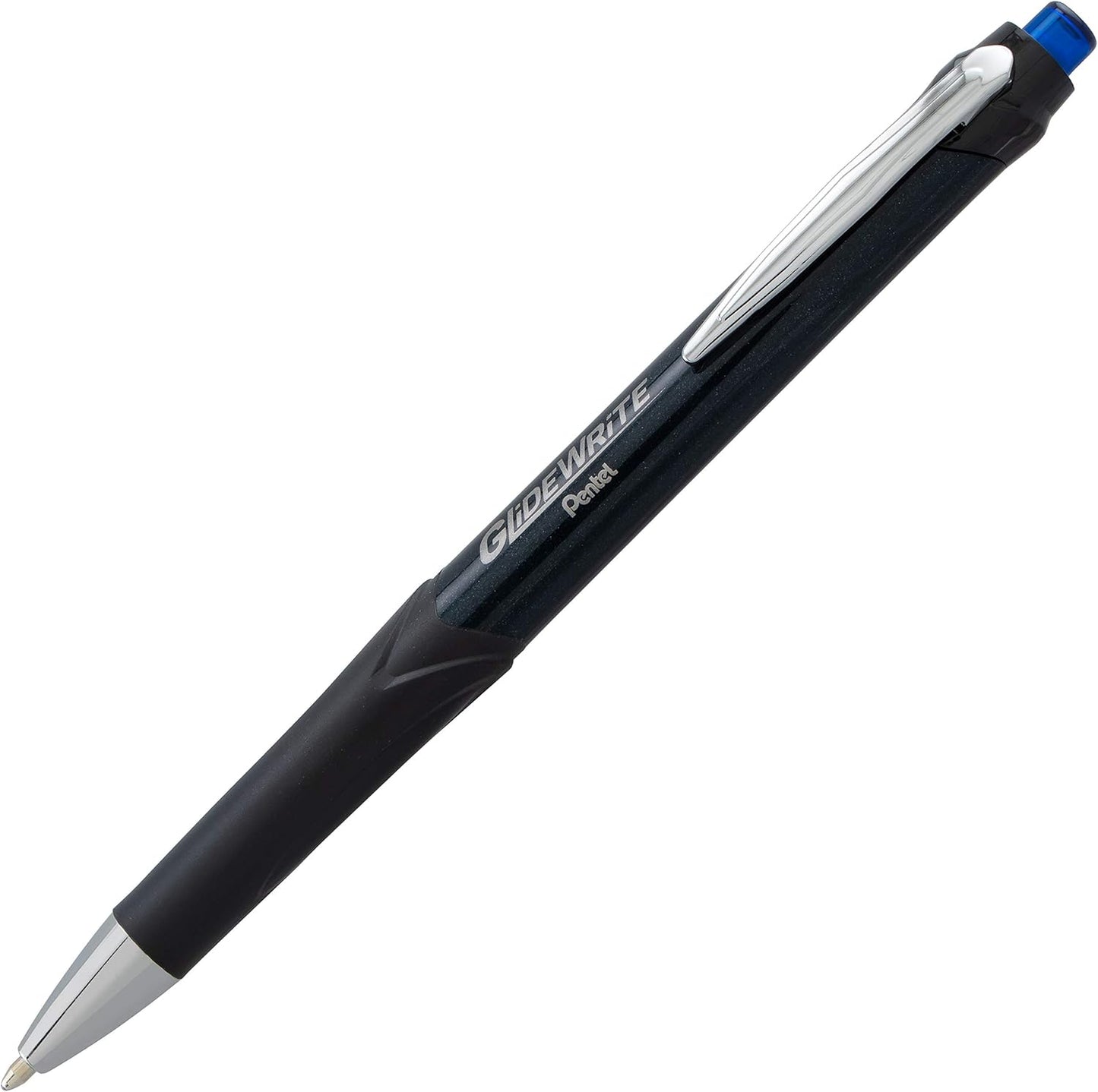 Pentel Glidewrite Signature Ballpoint Pen, (1.0mm) Medium, White Barrel, Blue Ink, Pack of 3 (BX930WBP3C)