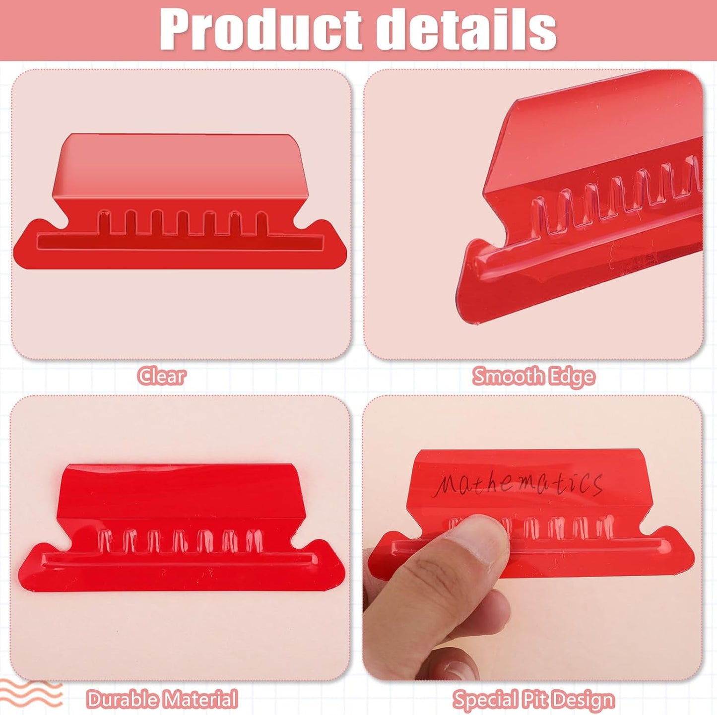 200 Pcs Hanging File Folder Tabs and 200 Pcs 2 Inch Inserts Labels, Plastic File Folder Tabs for Hanging Folders Files (Transparent)
