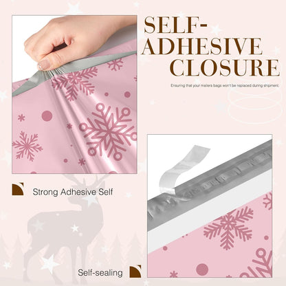 Metronic Cute Poly Mailers 10x13" 50pc Small Shipping Bags, Strong Adhesive Mailers Poly Bags for Business, Waterproof Mailing Envelopes for Packing Shipping Clothes Gifts, Gradient BluePink
