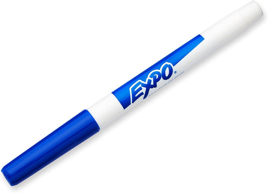 EXPO Original Dry Erase Markers, Fine Point, Blue, 12-Count