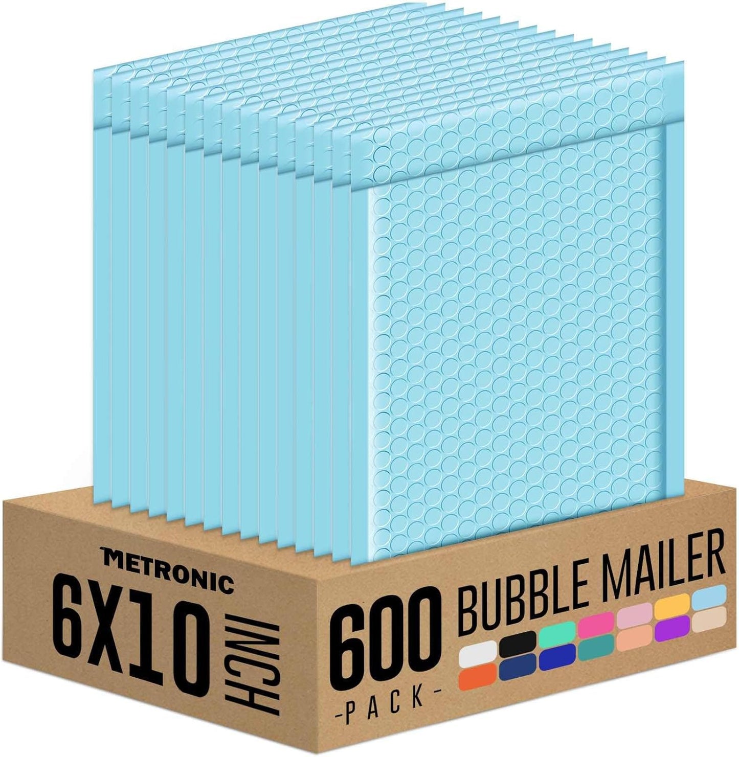 Metronic Bubble Mailers 6x10 Inch 100 Pack Black Usable Size 6x9" Opaque Padded Envelopes Waterproof Bubble Envelopes Cushioning Mailer for Small Business Mailing Makeup Jewelry Gifts