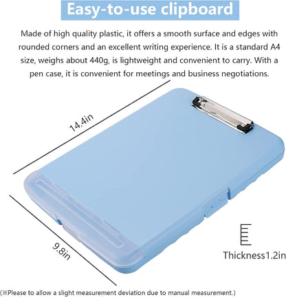 SFLHHDM Purple Clipboard, Clip Boards 8.5x11, Teacher Clipboards with Storage, Plastic Clipboard with Pen Holder, Clipboards Storage for Women Teachers Work, School & Office Supplies