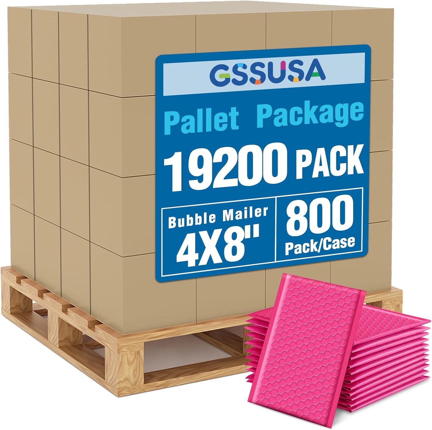 GSSUSA Black Bubble Mailers 4x8 Inches 50 Pack, Usable Size 4X7" Bubble Envelopes for Small Business, Padded Envelope, Shipping Mailers, Packaging Bags, Mailing Envelopes, Shipping Supplies