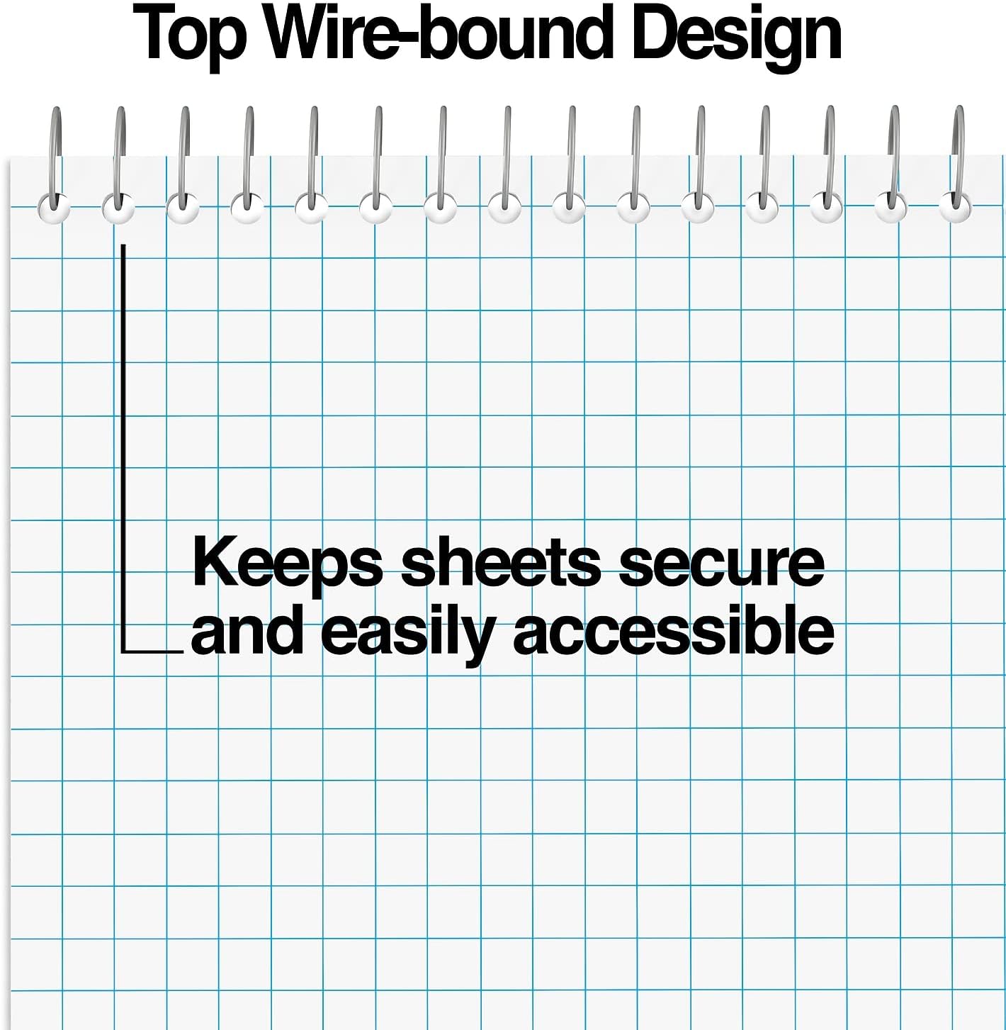 STAPLES Steno Pads, 6” x 9”, Graph Ruled, White, 80 Sheets/Pad, 18/Carton