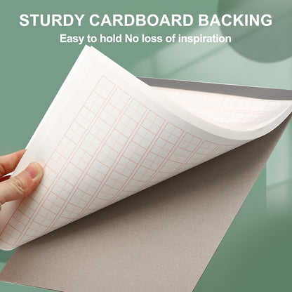 M&G 7x10 Note Pads, 6 Pack B5 Legal Pads 70 Sheets Notepads Writing Pad Graph Grid Chinese Memo Paper Tablet Kraft Cover for Work Writing Note Taking Chinese