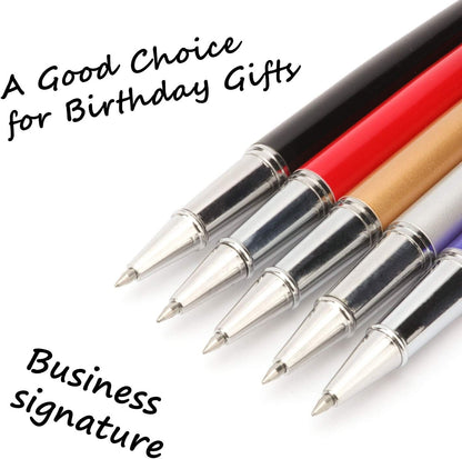 8 Pieces Replaceable Ballpoint Pen Refills Work for Most Brands Pens with Smooth Writing,Free-Flowing German Ink with Medium 0.5mm Ballpoint Tip(Black Refills and Length 4.4inch)