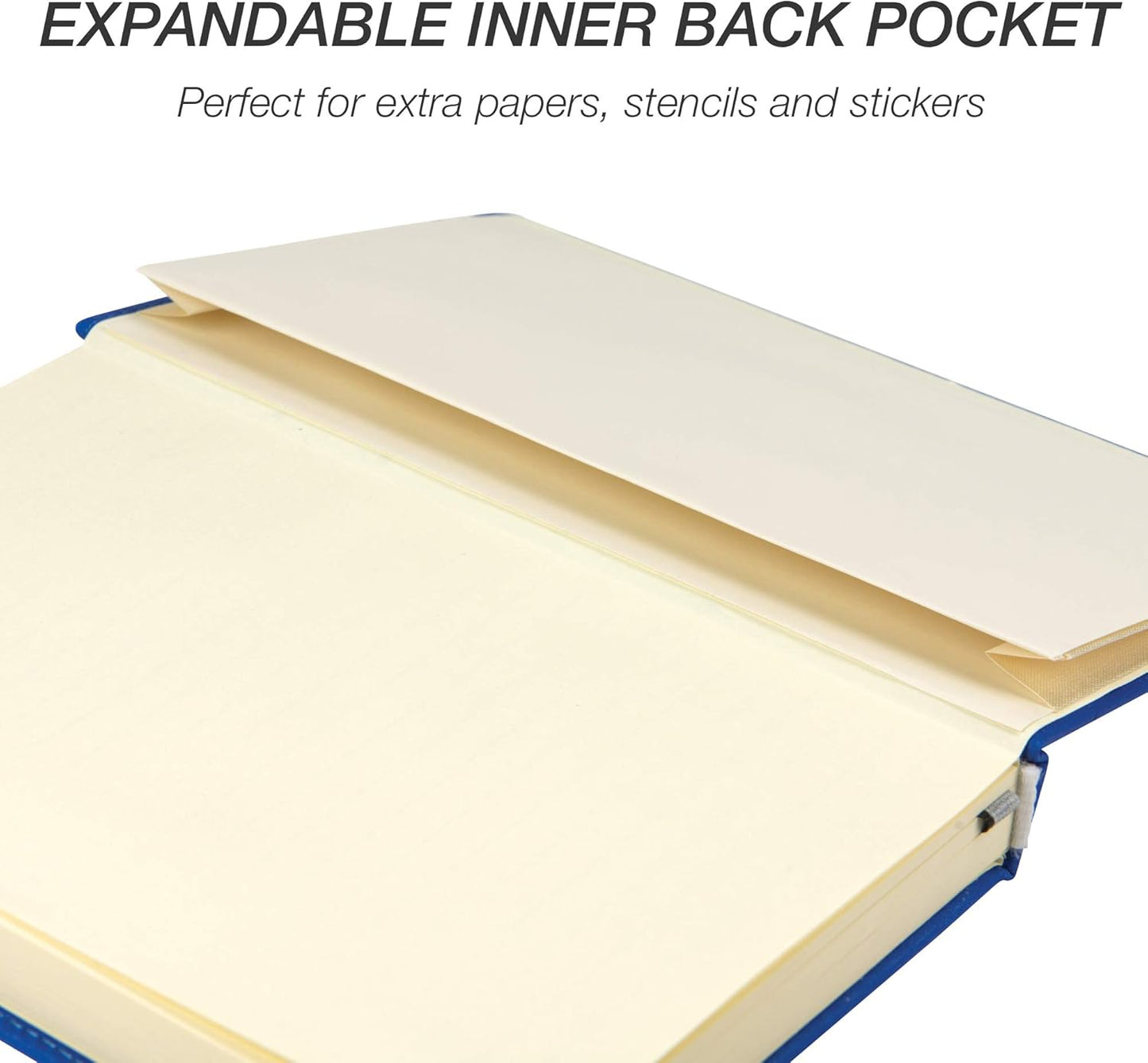 Samsill Large Hardcover Notebook, 240 Lined Notebook Pages, Black, 7.5 x 10 Inch