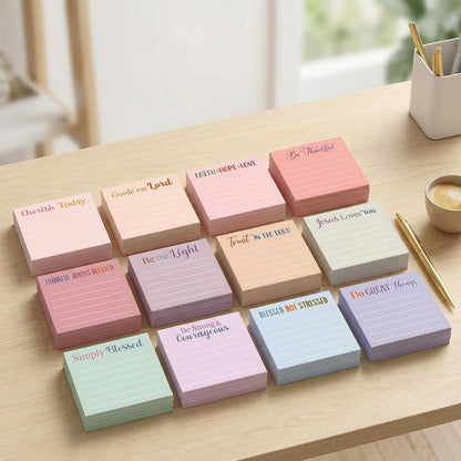 Yinder 48 Pcs Inspirational Sticky Notes Cute Motivational Sticky Notes Pad End of Year Employee Appreciation Gifts Bulk for Teacher Nurse Coworkers Office Supplies 3 x 3'' (Thank You,Dark Color)