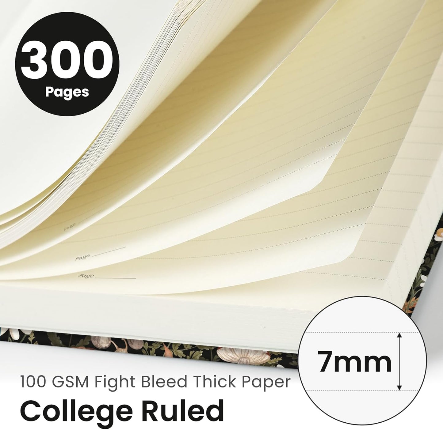 Lined Spiral Notebook Journal for Work, 300 Pages Thick B5 (7.1"x10") College Ruled Journal for Women & Writing, Hardcover Notebook for Note Taking, Perfect for Office Home School Supplies, Purple