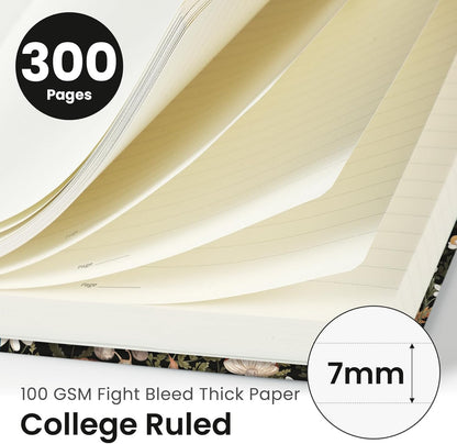 Lined Spiral Notebook Journal for Work, 300 Pages Thick B5 (7.1"x10") College Ruled Journal for Women & Writing, Hardcover Notebook for Note Taking, Perfect for Office Home School Supplies, Purple