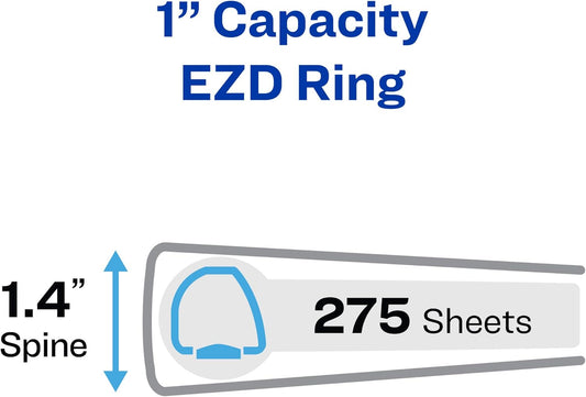Avery Heavy-Duty View 3 Ring Binder, 1" One-Touch EZD Rings, 1 Chartreuse Binder (79770)