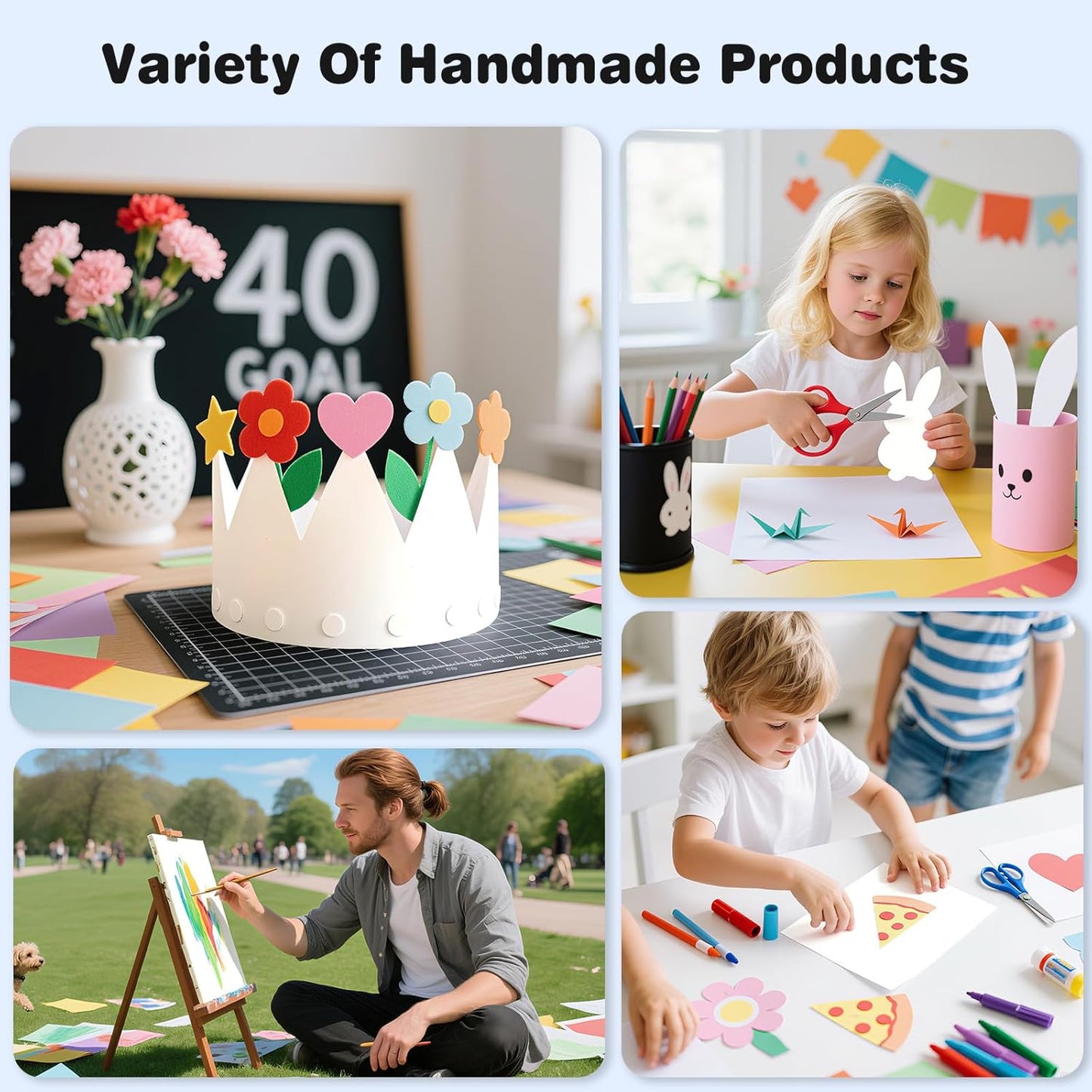 Cardstock 8.5 x 11, Thick Printer Paper 75 lb/200 gsm, 40 Sheets Card Stock White, Heavy Card stock, White CardStock Paper for Invitations, Diy Cards, Business Cards, Menus, Crafts, Drawing etc