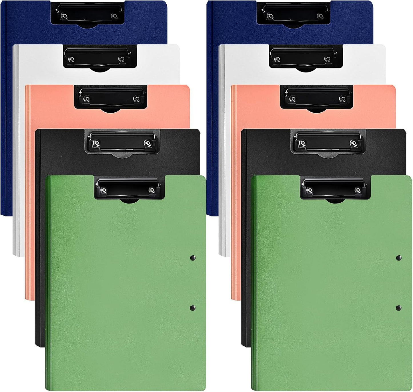 Clipboard Folder, A4 Foldable Clipboards, Office Clipboard Folder with Double Clips Metal Clip, 360 Degree Foldable Storage Clipboards for Office, School or Medical Field, Blue