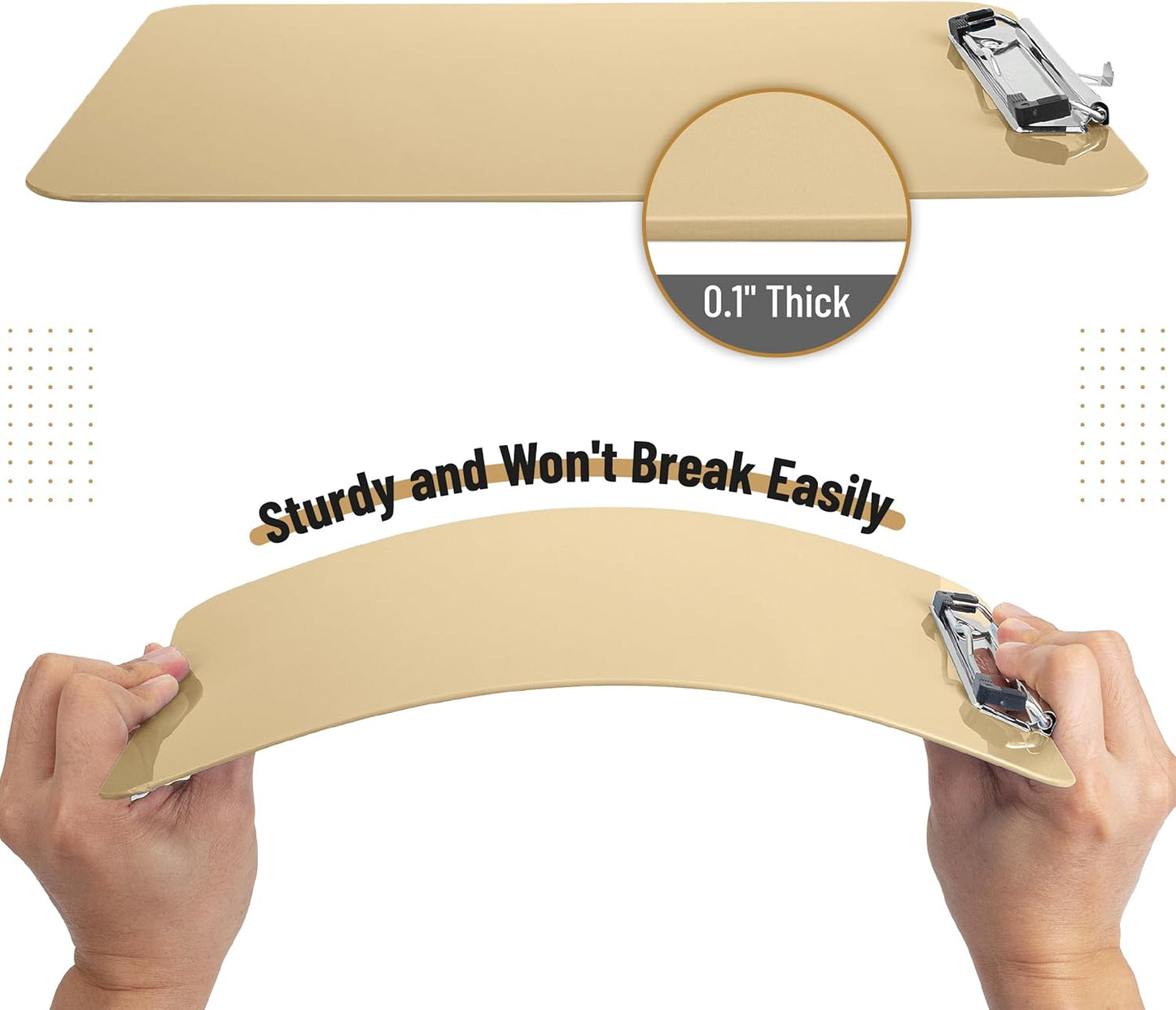 Mr. Pen- Plastic Clipboard, 12.5" x 9", 2 Pack, Clipboard Plastic, Low-Profile Metal Clip with Retractable Hanging Hole