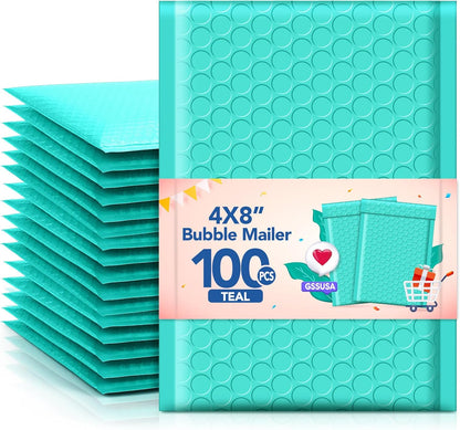 GSSUSA Black Bubble Mailers 4x8 Inches 50 Pack, Usable Size 4X7" Bubble Envelopes for Small Business, Padded Envelope, Shipping Mailers, Packaging Bags, Mailing Envelopes, Shipping Supplies