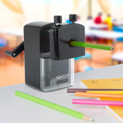 Rapesco 64 Desk Top Pencil Sharpener, Black (R64000B2)