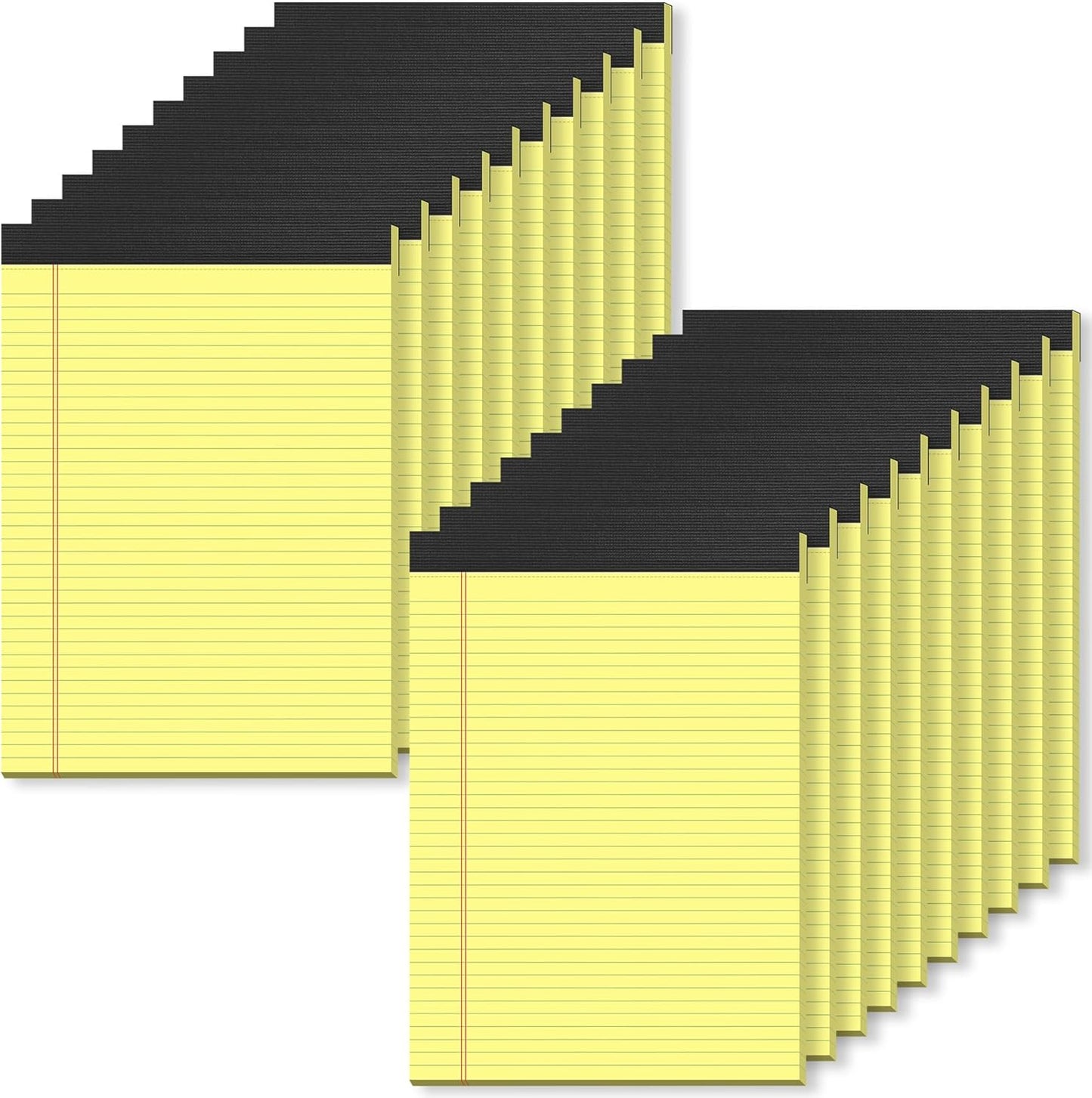 8 Pack Yellow Legal Pads 5x8 Small Note Pads 240 Sheets Perforated Yellow Pads Paper Narrow Ruled Writing Pad 80gsm Premium Thick Paper College Ruled Legal Notepads for Students, Office, Business