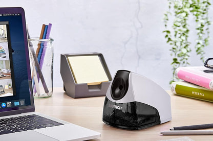 Bostitch Office Electric Pencil Sharpener for Classroom & Desk Use, Heavy-Duty Stall-Free Motor, High-Capacity Shavings Tray, Black