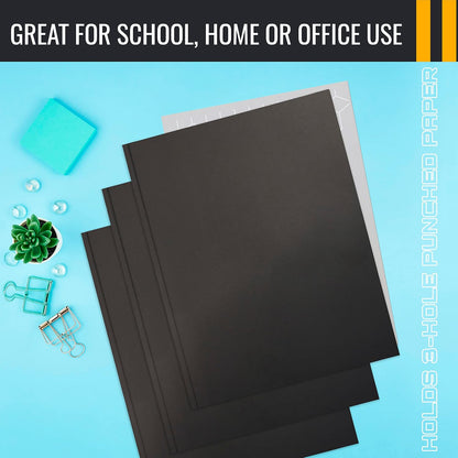Better Office Products Blue Paper 2 Pocket Folders with Prongs, 50 Pack, Matte Texture, Letter Size Paper Folders, 50 Pack, with 3 Metal Prong Fastener Clips, Blue