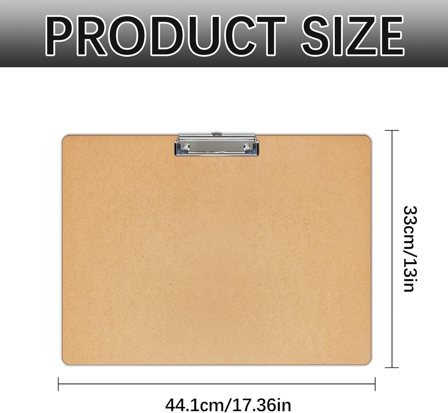 6 PCS Extra Large 11X17 Clipboard, Wood Cleats with Low Profile Clips for Drawing, Sketching, and Art Boards, Horizontal Wood Lapping, Landscape Layout (3Mm Thickness)