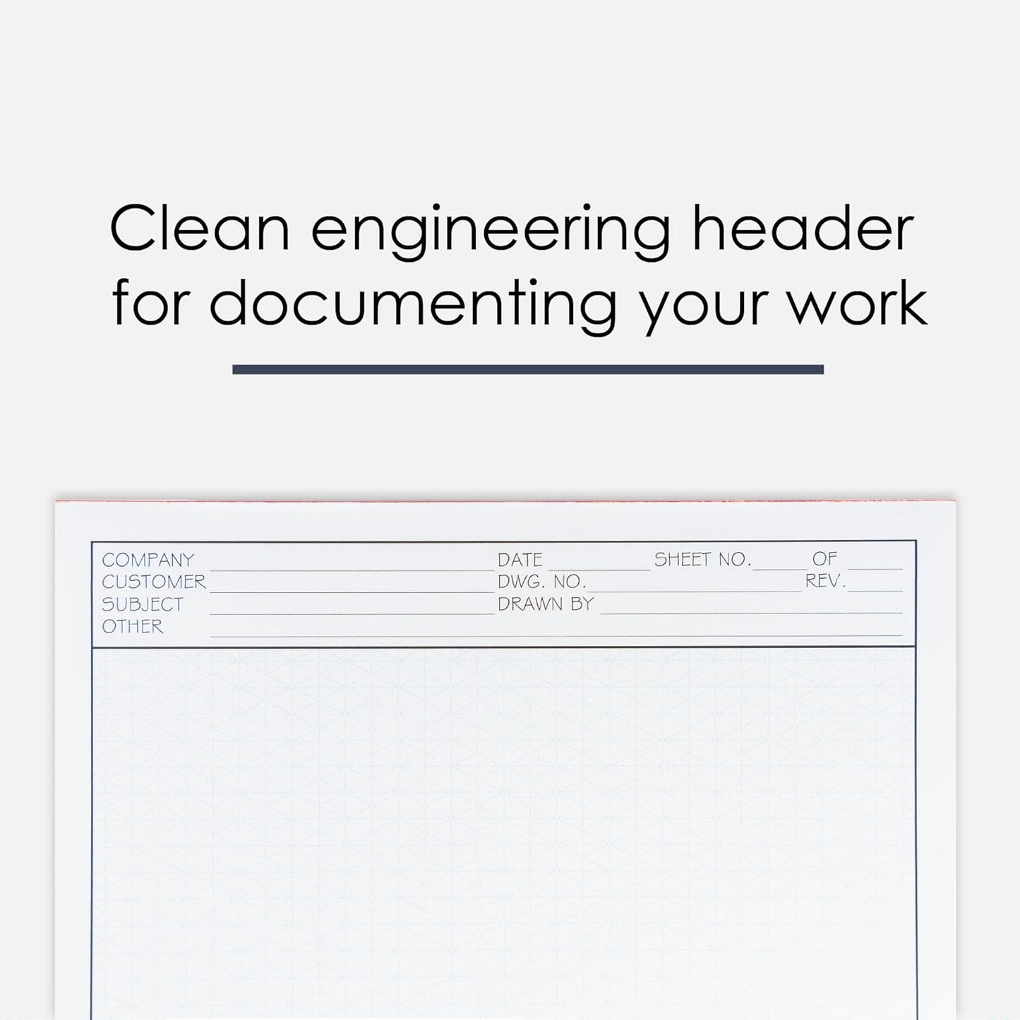 GeekNavy 8.5" x 11" Isometric Graph Paper 50 Sheets Portrait - 0.25" Grid, Non-photo Blue, High Brightness, Drafting, Engineering, Art, 3D Design (1-Pack)